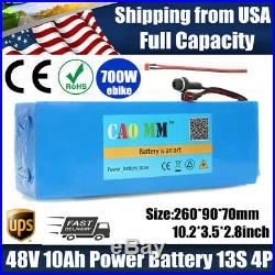 48V 10Ah Lithium li-ion Battery Pack 700W ebike Electric Bicycle Motor Power BMS