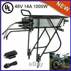 48V 14Ah 1000W Key Rear Rack Carrier E-bike Li-ion Battery for Electric Bicycle