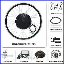 48V 1500W Electric Bicycle Conversion Rear Hub Motor Kit EBIKE LCD Color Display