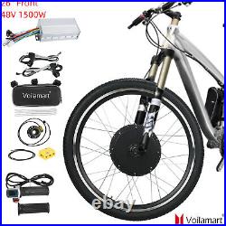 48V 1500W Front Electric Bike Conversion kit Ebike Hub Motor Bicycle E bike 26