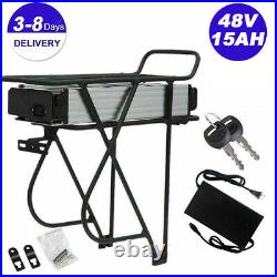 48V 15Ah Ebike Electric Battery Lithium Li-ion Rear Rack for 1000W Bicycle Motor