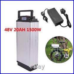 48V 20Ah 1500W Rear Rack Carrier E-bike lithuim Battery Electric Bicycle+Charger