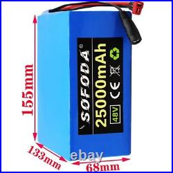 48V 25Ah Lithium li-ion Battery 1200W ebike Bicycle E Bike Electric Charger USA