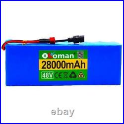 48V 28AH Li-ion Battery Volt Rechargeable Bicycle 1000W E Bike Electric Li-ion