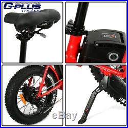 48V 500W 13AH LED Display EBike 20 Folding Fat Tire Electric Bicycle Red
