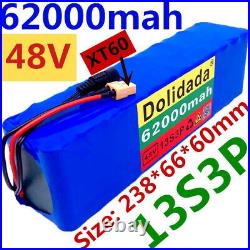 48V 62Ah 1000w Lethium-ion Battery Scooters Li-ion 13S3P E-Bike Electric Bicycle