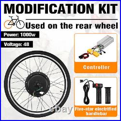 48V Rear Wheel Electric Bicycle Motor Conversion Kit 1000W eBike Hub