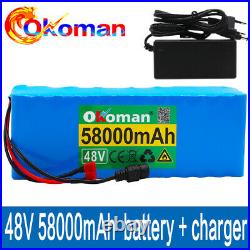 48V ebike battery pack 58Ah For Electric bicycle Scooter with BMS+charger