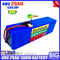 48v 29Ah Li-ion Battery Pack 500W Ebike Electric Bicycle Scooter 13S3P With BMS