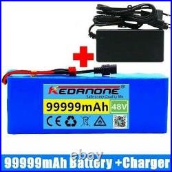 48v Lithium Ion Battery Pack 99ah 1000w For E-bike Electric Bicycle Bms+ Charger