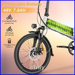 500W 20 Folding Electric Bikes, Electric Bicycle Commuter Ebike Cruise Control