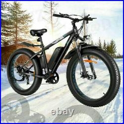 500W 26'' 48V Fat Tire Electric Bike Mountain Bicycle Snow Beach City Ebike