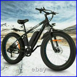 500W 26'' 48V Fat Tire Electric Bike Mountain Bicycle Snow Beach City Ebike