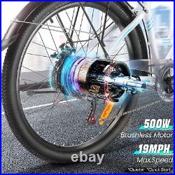 500W 26'' Electric Bike 48V Electric Bicycle for Adults, 20MPH Cruiser Ebike U. S