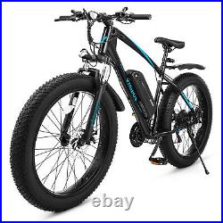 500W 26 Electric Bike Mountain Bicycle Fat Tire eBike 36V Battery 21 Speed NEW