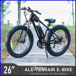 500W 26 Electric Mountain Bike Fat Tire 48V/13Ah Battery Beach Bicycle eBike