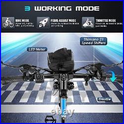 500W 26 Folding Electric Bike Mountain Bicycle withLi Battery Commuting Ebike US