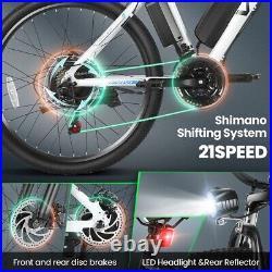 500W 26IN Electric Bike Mountain-Bicycle EBike 48V 7.8Ah Battery Commuting LED