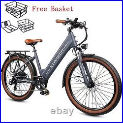 500W Ebike 26 48V Electric Bike Bicycle 4.0 CommuterTire Mountain Bikes Adults