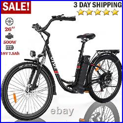 500W Electric Bike, 26 Commute Bicycle 48V Removeable Li-Battery City Ebike Hot