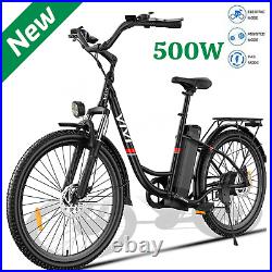 500W Electric Bike, 26 Commuting Bicycle 48V Removeable Li-Battery City Ebike