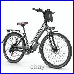 500W Electric Bike for Adults, 48V Mountain Bicycle 26inch EBike with Rear Rack