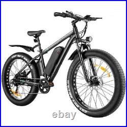 500W Fat Tire Electric Bike 26inch EBike Electric Mountain Bike Unisex Adults