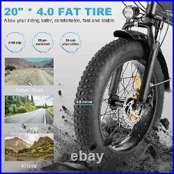 500W Folding Ebike, 20INCH Fat-Tire Electric Bike 7Speed City/Moutain Bicycle