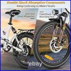 500W Folding Electric Bike 20'' 48V 7-Speed Mountain Bicycle City EBike Commute