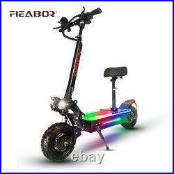 60V27AH 5600W Adult Electric Scooter 11' Fat Tire FAST Off Road E-Bike Bicycle