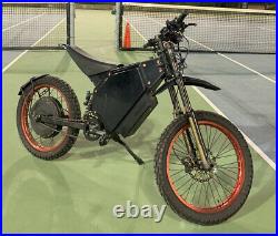 70MPH Bolt Electric Motorcycle ebike Mountain Bike 12000w 72v 48aH Battery