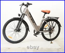 750W Ebike 2648V Electric Bike Bicycle 25Mph CommuterTire Mountain Bikes Grey