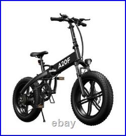 ADO A20F Folding E-Bike 20 Electric Fat Tyre Bicycle 25km/h Speed 500W Black