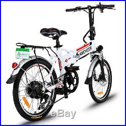 ANCHEER Foldable Electric Mountain Bike Cycling 36V 20 Fat E-Bike City Bicycle