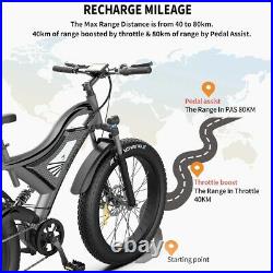 AOSTIRMOTOR Electric Mountain Bicycle Ebike 750W Motor 48V 15Ah Fat Tyre 26 Inch