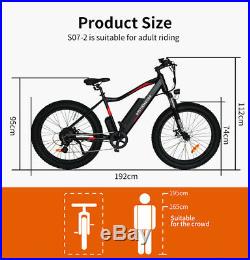 AOSTIRMOTOR Electric Mountain Bike Bicycle 26'' 4.0 48V Battery 750W E-Bike