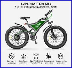 AOSTIRMOTOR S18 Electric Bike 750W 48V/15Ah Samsung Battery 26 Fat Tire Ebike