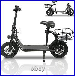 Adult Folding Electric Scooter Commuter Dual 450W Off-Road Ebike Bicycle with Seat
