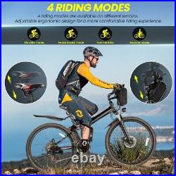 Adults Folding Electric Bike, 26 Mountain Bicycle 500W Ebike Commuter 21 Speed