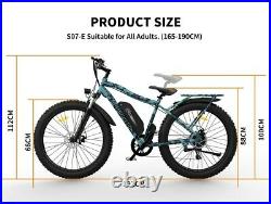 Aostirmotor 750W Electric Bike Mountain Bicycle 48V/13Ah 264 Fat Tire Ebike