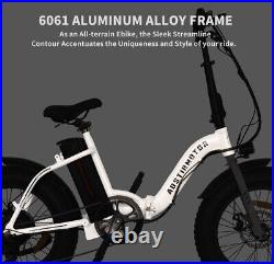 Aostirmotor Ebike 20 500W 36V/13A Electric Bike Bicycle Fat Tire E-bike White