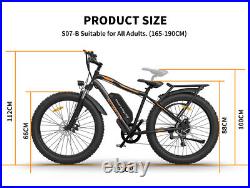 Aostirmotor Ebike 26 750W 48VElectric Bike Mountain Bicycle FatTire 28mph Ebike