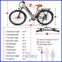 Axiniu 26'' Electric Bicycle 750W Ebike City E-bike 36V/10Ah Battery withU-lock