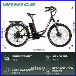Black! 350W 26 Bicycle Removeable LI-Battery City Electric Bike Commuting EBike