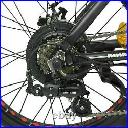 Black Folding Electric Fat Tire Bike Beach Bicycle City Ebike 20 48V 500W
