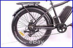 Breeze Pro Fat Tire Electric Mountain Snow Bike, eBike 750W, 48V Matte Black