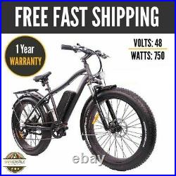 Breeze Pro Fat Tire Powerful ebike 750W Beach Snow Bicycle 48V11.6AH, Free Ship
