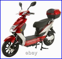 Cabo Cruiser Elite 48 Volt Electric Bicycle Scooter, LONG RANGE EBIKE, Red