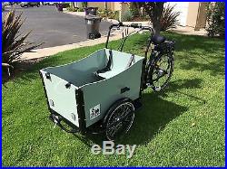 Cargo Box Bike Electric Bicycle Family Kids Trailer e bike park beach lithium