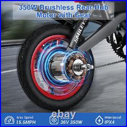 Commuter Ebike 350W Fat Tire Folding Electric Bicycle Adults UL 2849 Certified